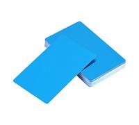 Fdit 50 tarjetas de visita de papel kraft en de 5 colores grabadas de metal liso para visitas de negocios (azul)