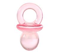 Fdit 50 Uds. Chupetes Acrílicos para bebé, Mesa de Confeti, Rociadores para Fiesta, Decoraciones para Baño de bebé con Colores Surtidos para Celebración de Recién Nacido (Rojo transparente)