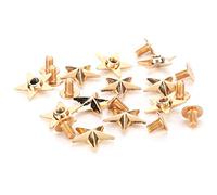 Fdit 50 Uds Tachuelas de Remache en Forma de Estrella DIY decoración de Ropa con Tornillos 14 mm para Manualidades de Cuero DIY/Ropa/Zapatos/decoración de reparación de Cinturones(2#)