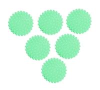 Fdit 6 Piezas Bolas de Lavandería Reutilizables No Tóxicas Bolas de Lavado de Ayuda de Lavandería de PVC con Picos Suavizantes para Lavadora Secadora Suavizante de Tela Natural (GREEN)