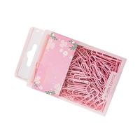 Fdit 70 Clips para Papel, Clips Pequeños de Hierro Resistentes a la Corrosión con Fuerte Sujeción para la Escuela, la Oficina, el Estudio y la biblioteca. (Rosácea)