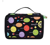 Fdit 72 Ranuras Caso de Lápiz de Arte para Artistas, Organizador de Soporte de Pluma de Tela Oxford de Gran Capacidad con Transporte Manual, Bolsa de Almacenamiento (Black)