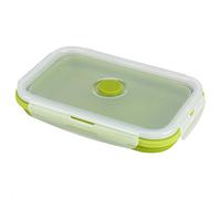 Fdit 800ml Caja de Almuerzo Silicona Plegable Portátil Fuerte y Saludable Contenedor de Almacenamiento de Alimentos Socialme-eu(verde)