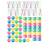 Fdit 90 Clips de Bobina, Accesorios para Máquinas de Coser de Plástico de Silicona Suave con Diseño Reutilizable para Evitar que el Hilo Se Deshaga