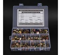 Fdit Abrazadera de Manguera de Acero Al Carbono, Clamp/Holder de Sellado de Tubería de con Resorte, 100 Uds., 6-22mm, para Tractores, Montacargas y Barcos