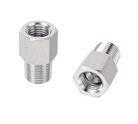 Fdit Accesorio de Bengala de Acero Inoxidable, Adaptador MPT de 2 Piezas 1/4 FFL X 1/4 Pulgadas para Bloqueo Seguro de Bolas a Conexión de Tubería Roscada