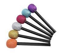 Fdit Accesorios de Micrófono para Escenario para Niños, Micrófonos de Juguete con Purpurina de 6 Piezas para Suministros de Fiesta de Disfraces, Micrófonos de Juego para Actividades