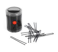 Fdit Accesorios para el cabello, cómodos picos de bola, 300 unidades, pinzas corrugadas, ideales para peinados y rollos, 6 tipos, negro/dorado (L)