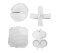 Fdit Accesorios para Microondas, Bandeja Duradera para Tocino, Cocina para Huevos, Juego de Rejilla para Patatas para Comidas Rápidas y Deliciosas