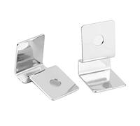 Fdit Acero Inoxidable de Acero, Ayuda de Soporte de Vidrio Adjunto, Conjunto de 4 Clips con Enchufes de Fijación, Evite Las Tapas de Vidrio Deslizante, para los Ventiladores. (12 mm (4 Piezas/Set))