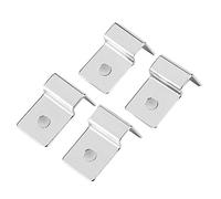 Fdit Acero Inoxidable de Acero, Ayuda de Soporte de Vidrio Adjunto, Conjunto de 4 Clips con Enchufes de Fijación, Evite Las Tapas de Vidrio Deslizante, para los Ventiladores. (8 mm (4 Piezas/Set))