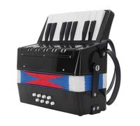 Fdit Acordeón de Piano Portátil de 17 Teclas de Nivel Básico para Niños Principiantes Material ABS Ligero (BLACK)