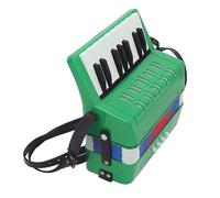 Fdit Acordeón de Piano Portátil de 17 Teclas de Nivel Básico para Niños Principiantes Material ABS Ligero (GREEN)