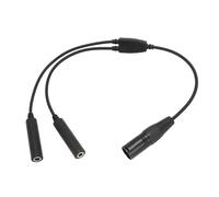 Fdit Adaptador de Auriculares de Aviación Profesional para la Mayoría de los Auriculares de Aviación, Adaptador de Auriculares GA de Doble Enchufe a XLR de 5 Pines para para