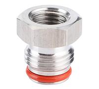 Fdit Adaptador de Barril de Acero Inoxidable, Conector de Elaboración de Cerveza con Rosca FFL de 1/4 pulg. a 19/32 pulg. 18 UNF, Accesorio de Repuesto Duradero para Barril de