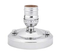 Fdit Adaptador de Base de Bombilla E26 / E27 Vintage Industrial Techo/Luz de Pared Soporte de Base Bombilla Colgante Lámpara Tornillo Zócalo(Plata)