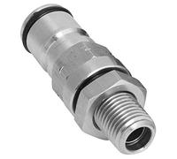 Fdit Adaptador de Bloqueo de Bola de Barril, Poste de Acero Inoxidable 304 con Junta Tórica, Desconexión de Gas y Líquido para Sistemas de Elaboración de Cerveza Casera, Conexión de (GAS)