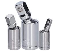 Fdit Adaptador de Vaso de Junta Universal, Herramienta de Conversión de Acero Al Cromo Vanadio de 3 Piezas para Llave de Trinquete, con Rotación de 360 grados para Decoración del