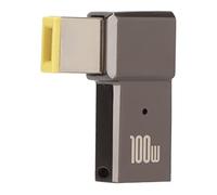 Fdit Adaptador USB C a Punta Delgada, Convertidor de Carga Rápida PD de 100W 5A con Carcasa de Aleación de Aluminio para Portátiles Yoga y ThinkPad