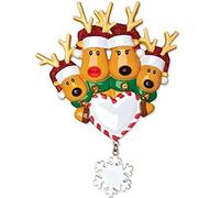 Fdit Adorno Navideño Personalizado, Colgante Familiar de Resina para Colgar en árboles (#1)