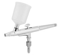 Fdit Aerógrafo de Doble Acción, Cuerpo de Cobre con Opciones de Boquilla de 0,2 Mm, 0,3 Mm y 0,5, para Decoración de Pasteles y Decoración de Uñas, Incluye Botellas de Líquido (0,2)