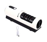 Fdit Afilador de Cocina Automático, Base de Succión de Cuatro Esquinas, 20 W, Negro