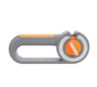 Fdit Afilador de Cuchillos de Cocina 6 en 1, Afilador de Hojas de Acero de Tungsteno, Cerámica y Carburo de Silicio con Base Antideslizante para Tijeras, Cuchillos y cortadores. (ORANGE)