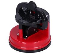 Fdit Afilador de Cuchillos, Hojas de Acero de Tungsteno con Ventosa para Cuchillos de Cocina, Tijeras y Herramientas (rojo)