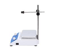 Fdit Agitador Magnético, Placa Calefactora de Agitador de Laboratorio Compacto de 2000 Ml con Control de Perilla Giratoria para Entrenamiento de Fuerza e Investigación (Enchufe de la UE 100-240V)