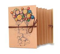 Fdit - Álbum De Fotos De Papel Kraft Vintage Plegable Diy Scrapbook Hecho A Mano Album De Boda Aniversario Cumpleaños Navidad Regalo