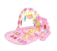 Fdit Alfombra de Juegos para Bebés para el Desarrollo Sensorial de Educación Temprana, Alfombra de Piano Plegable con Juguetes Extraíbles, para Bebés (PINK)