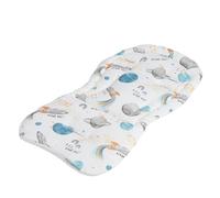 Fdit Alfombrilla de Apoyo para Cochecito, Inserto de Almohada de Algodón, Soporte para Espalda y Columna Vertebral para Asiento de Coche para Recién Nacido, Almohadilla para Todas las Estaciones