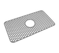 Fdit Alfombrilla de Silicona para Fregadero, Protector de Fregadero de Cocina de 24,8x13 Pulgadas con Orificio de Drenaje, Alfombrilla Antideslizante para Rejilla para Protección de (GREY)