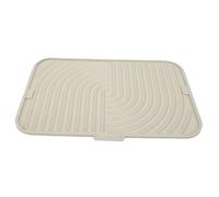 Fdit Alfombrilla de Silicona para Secar Platos, Alfombrilla de Drenaje Inclinado para Encimera de Cocina de 17,7 Pulgadas con Base Antideslizante, Almohadilla de Secado Rápido de (GREEN)