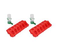 Fdit Alimentador de Pollo con Volante de 2set y Dispensador de Agua con Cubierta de Salpicaduras, Gran Capacidad para Aves Avícolas (S Bebedero 60ML)