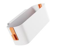 Fdit Almacenamiento Colgante Junto a la Cama, Estante Organizador de Plástico ABS con 2 Ganchos para Litera, Barandilla de Cama, Ahorro de Espacio para Libros, Teléfono, Gafas, Llaves (Orange)