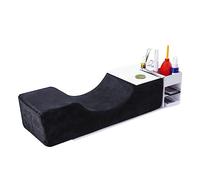 Fdit Almohada de Extensión de la Línea de Ojos Almohada Suave de Terciopelo y Espuma de Memoria de Cuello de Forma para el Salón de Belleza Trasplante de WIMP