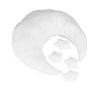 Fdit Almohada de Luna para Fotografía de Recién Nacido, Almohada de Terciopelo Suave para Posar de bebé para Accesorios de Fotografía, Segura y para Accesorios de Infantil (White)