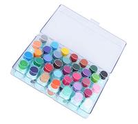 Fdit Almohadilla de Tinta para Dedos de 35 Colores, Tinta Brillante Lavable No Tóxica para Estampado de Bricolaje, con Mini Almohadilla de Esponja para Manualidades, Pintura Artística