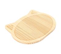 Fdit Almohadilla Rascadora para Gatos de Madera Maciza de Pino con Superficie de Sisal para Juegos de Gatitos en Interiores y Protección de Muebles 13,98x11,42x0,59 Pulgadas