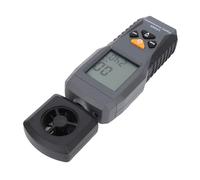 Fdit Anemómetro Digital, Medidor de Velocidad del Viento Portátil de Alta Precisión para HVAC, Vuelo con Drones, Navegación con Pantalla LCD Retroiluminada y Medición de Temperatura