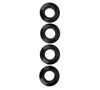 Fdit Anillos de Goteo de Goma, práctica Gomas de Goteo universales Anillos para Kayak Canoa Rafting paletas Eje Negro 4pcs