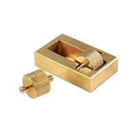 Fdit Aplicador de Tinte para Bordes de Cuero de Latón, Juego de Rodillos de Aceite Ajustables con Rodillo Extra Acanalado y Caja de Capacidad de 3 Ml para Cinturones, Correas,