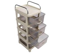 Fdit Archivo de Archivos de Rodaje, Gabinete de Almacenamiento de Oficina con Ruedas para el Hogar y la Oficina, Hecho de PP y Acero Inoxidable, Se Adapta Al Tamaño de A4 (4 Capas)