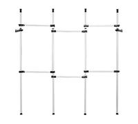 Fdit Armario de Ropa de Bricolaje, Rejilla Portátil de Prendas de Vestir de Servicio Pesado Colgante de Ropa Colgante con Altura y Ruedas Ajustables para la Sala de Ropa de la Sala