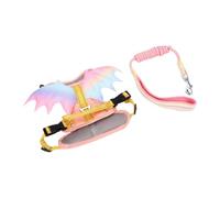 Fdit Arnés para Mascotas con Alas, Pechera Reflectante 3D para Cachorro | Malla Tipo Sándwich, Asa Anti Tirones, 5 Puntos de Distribución de Fuerza, Transpirable, sin Ahogo, Correas Anchas y