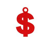 Fdit Atractivo Adorno Decorativo para Festivales de Año Nuevo con Tranquilidad y Sensación de Calidez para la Celebración Navideña en Casa con Cuerda (Signo de dólar)