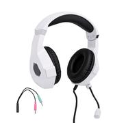 Fdit Auriculares Atadas con Alambre RGB para Juegos, sobre Oreja con Controladores de 40 Mm para Consola de PC (White)
