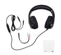 Fdit Auriculares con Cable para Juegos con Controladores de 40 Mm, Consola para PC RGB sobre la Oreja (Black)