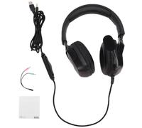 Fdit Auriculares para Juegos con Parlantes de 50 Mm, RGB sobre Oreja (Black)
